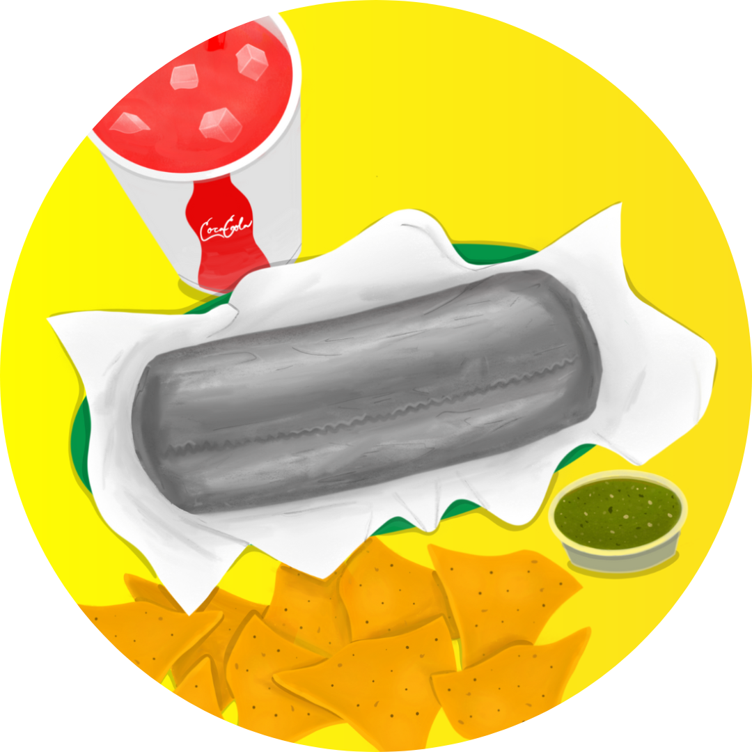 Illustration of a burrito