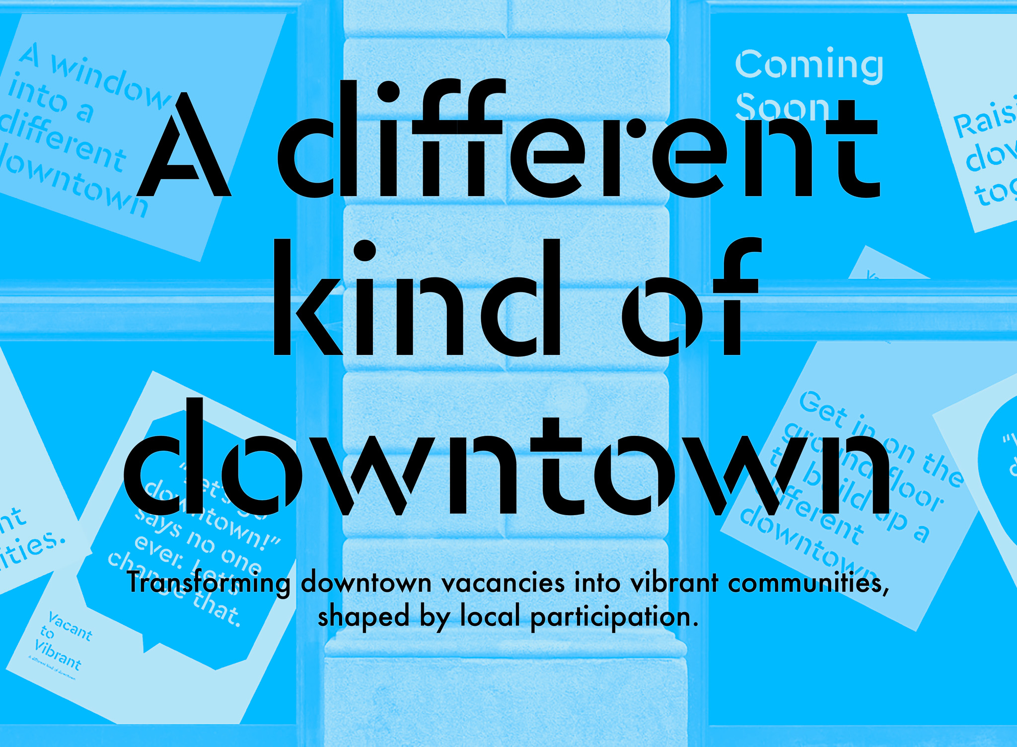 Text: A different kind of downtown