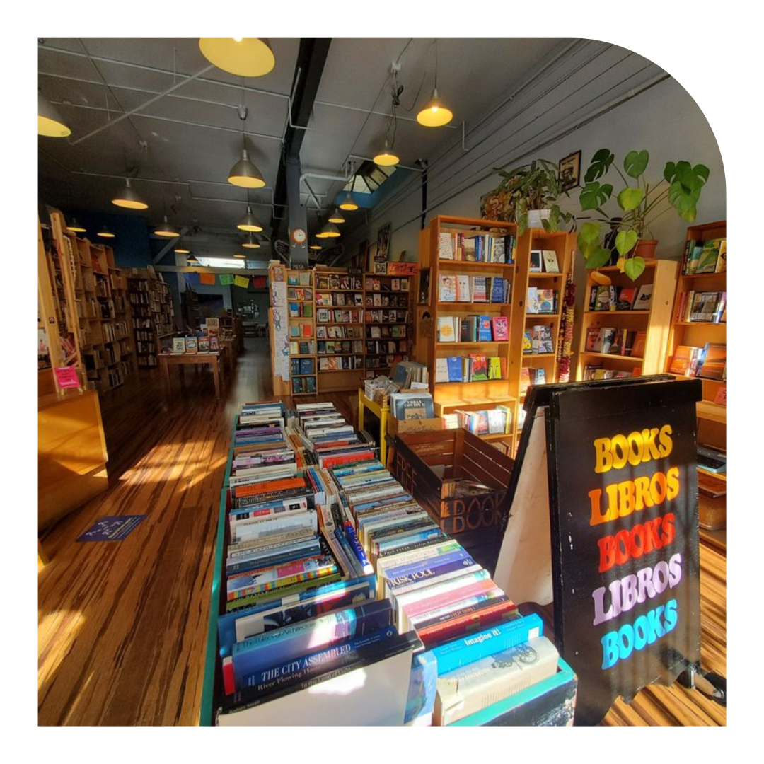 Photo of the inside of a bookstore