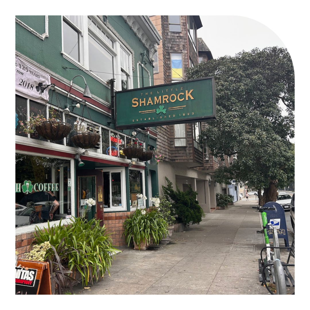 photo of the storefront of Little Shamrock