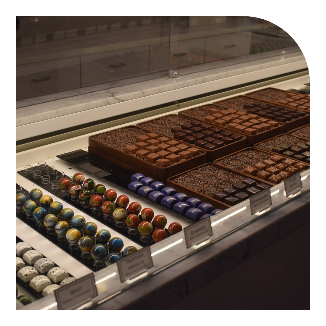 photo of chocolates in a display