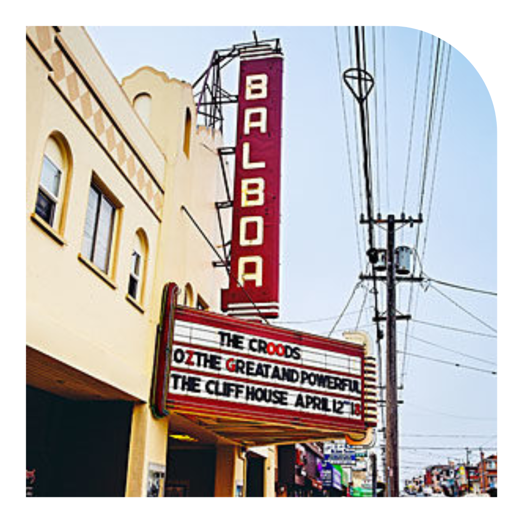 photo of Balboa Theater sign