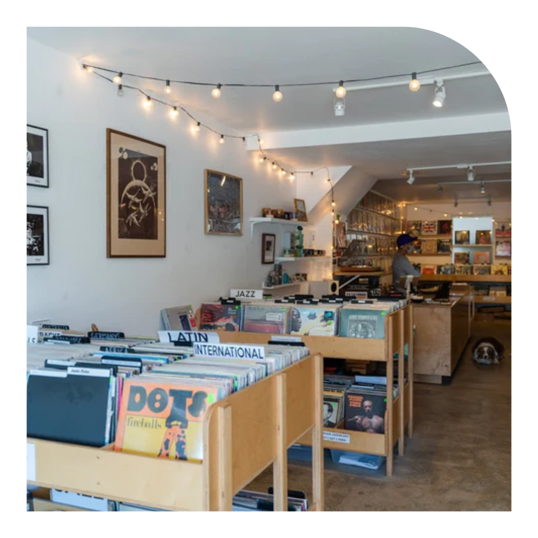 photo of a record shop