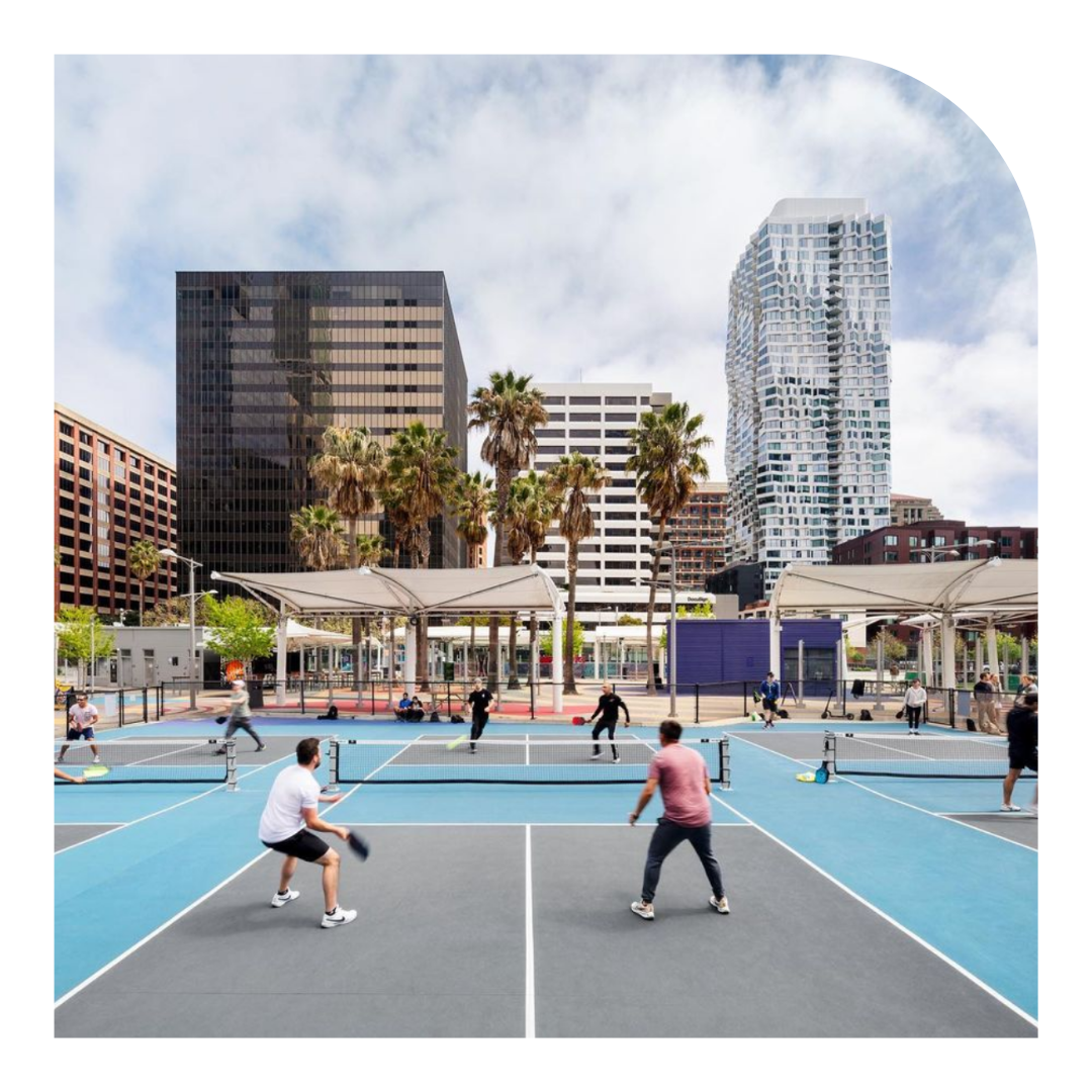 photo of people playing pickleball