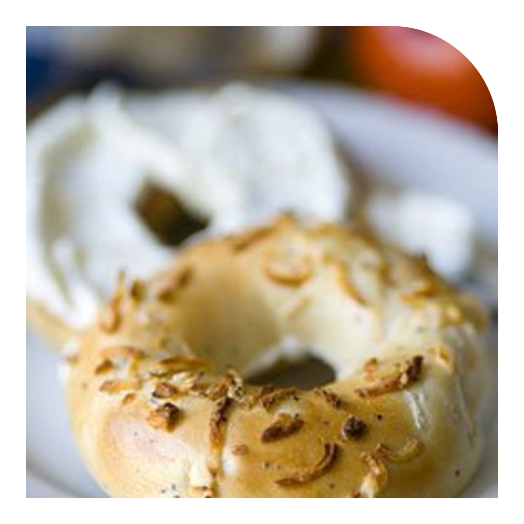 photo of a bagel
