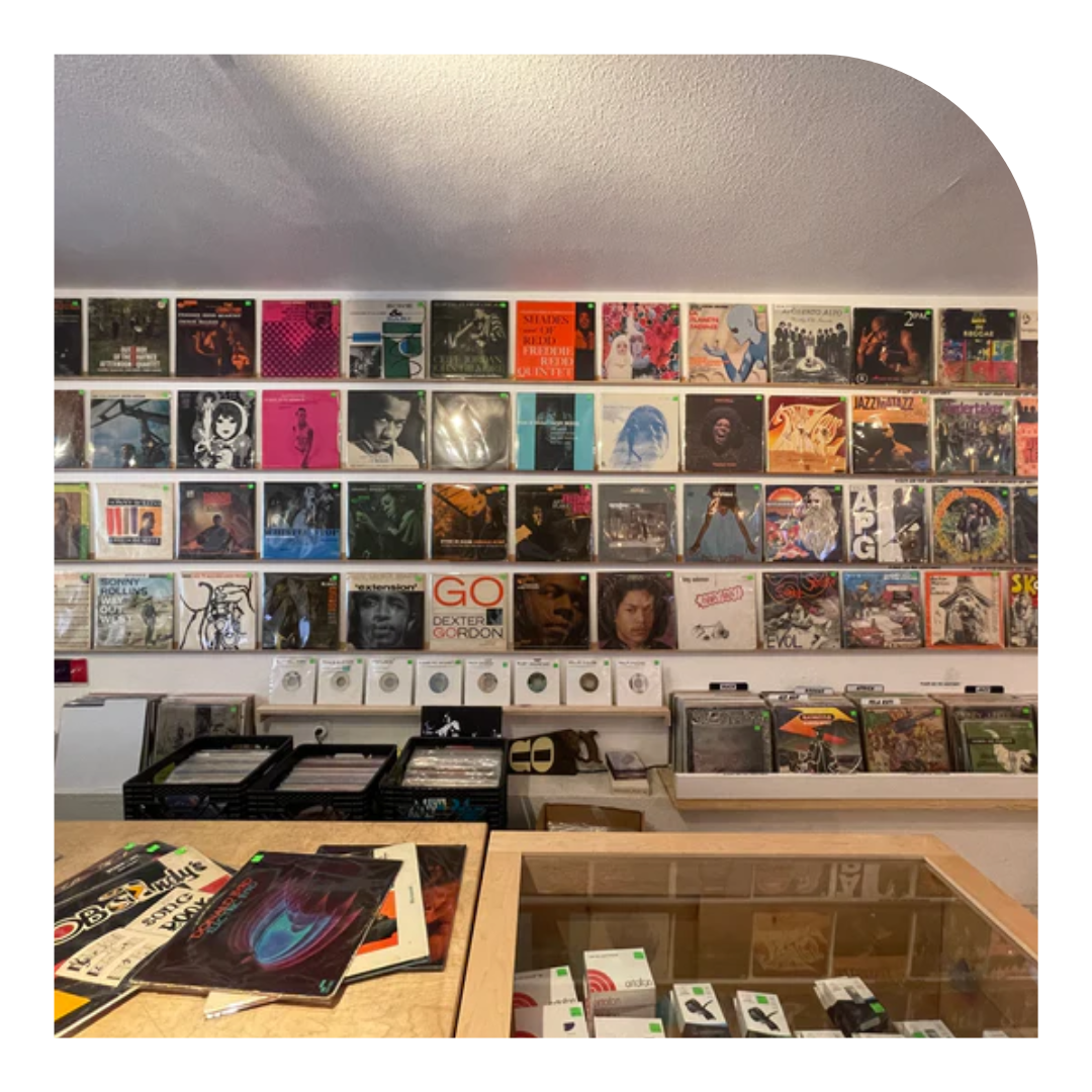 photo of a record store