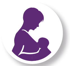 Purple breastfeeding icon