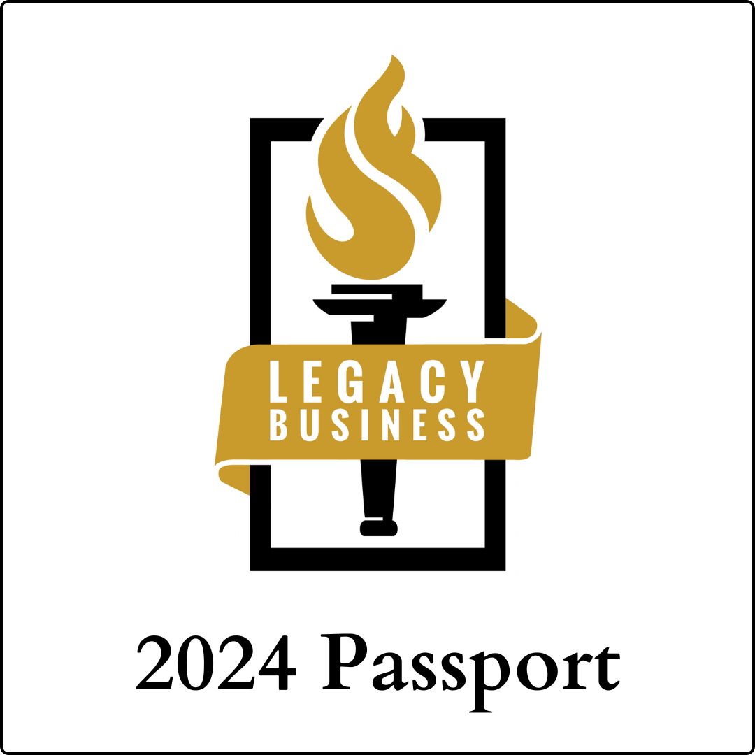 Legacy Business logo with text "2024 Passport"