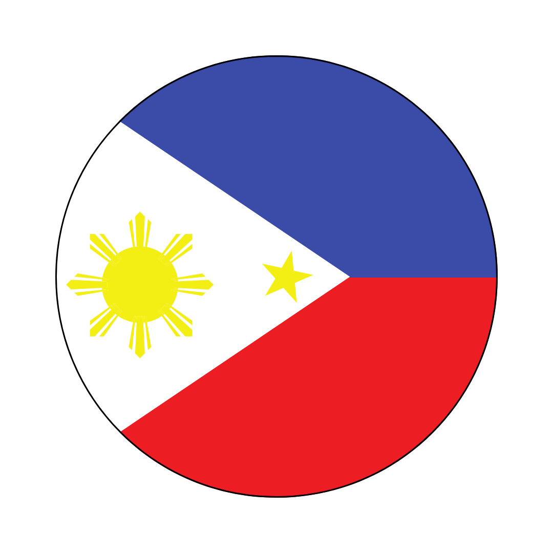 circular graphic of the filipino flag