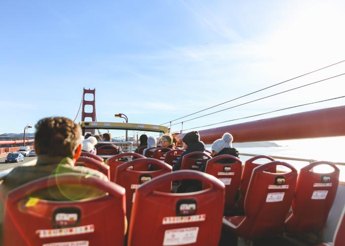 Tour Bus on Golden Gate Bridge