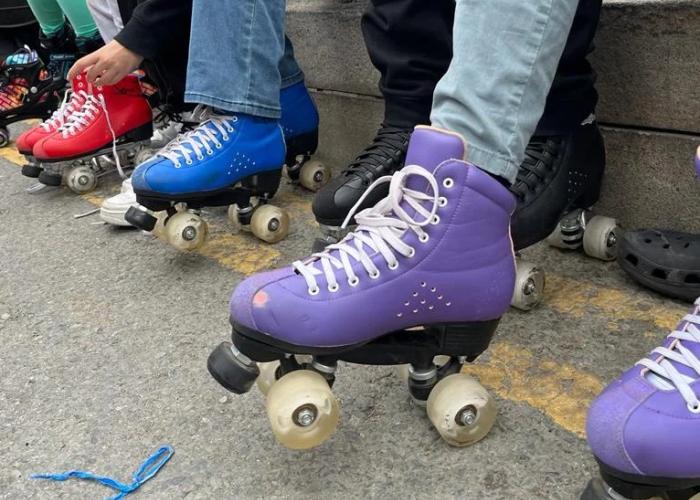 Roller skates from the SanFranDisco roller rink