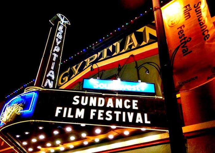 Sundance Film Festival sign at the Egyptian Theater