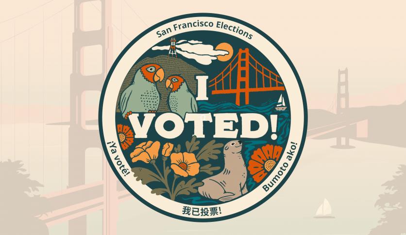 San Francisco I voted sticker