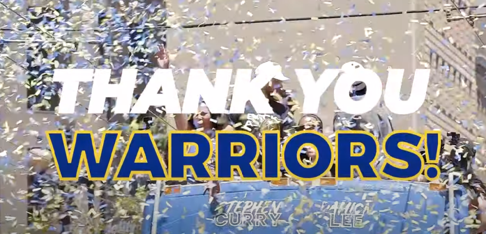 Image text: Thank You Warriors 