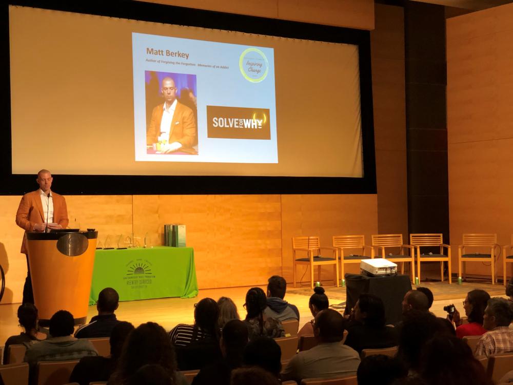 Matt Berkey Keynote Speaker at the SF Recovery Summit in 2019