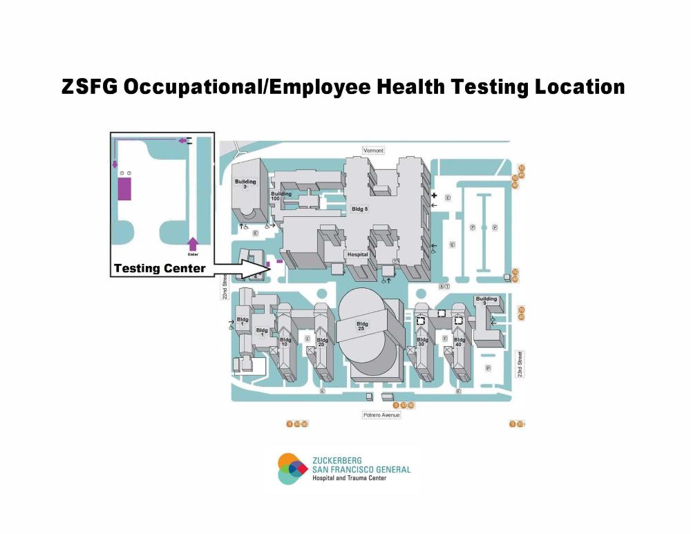 ZSFG Occupational/Employee Health Covid Testing Location