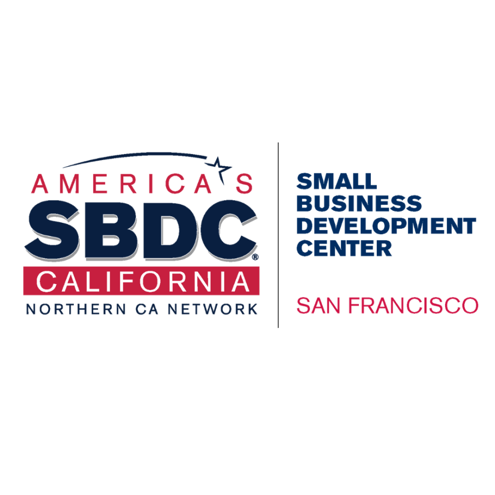 text that reads SBDC Small Business Development Center in red, white, and blue