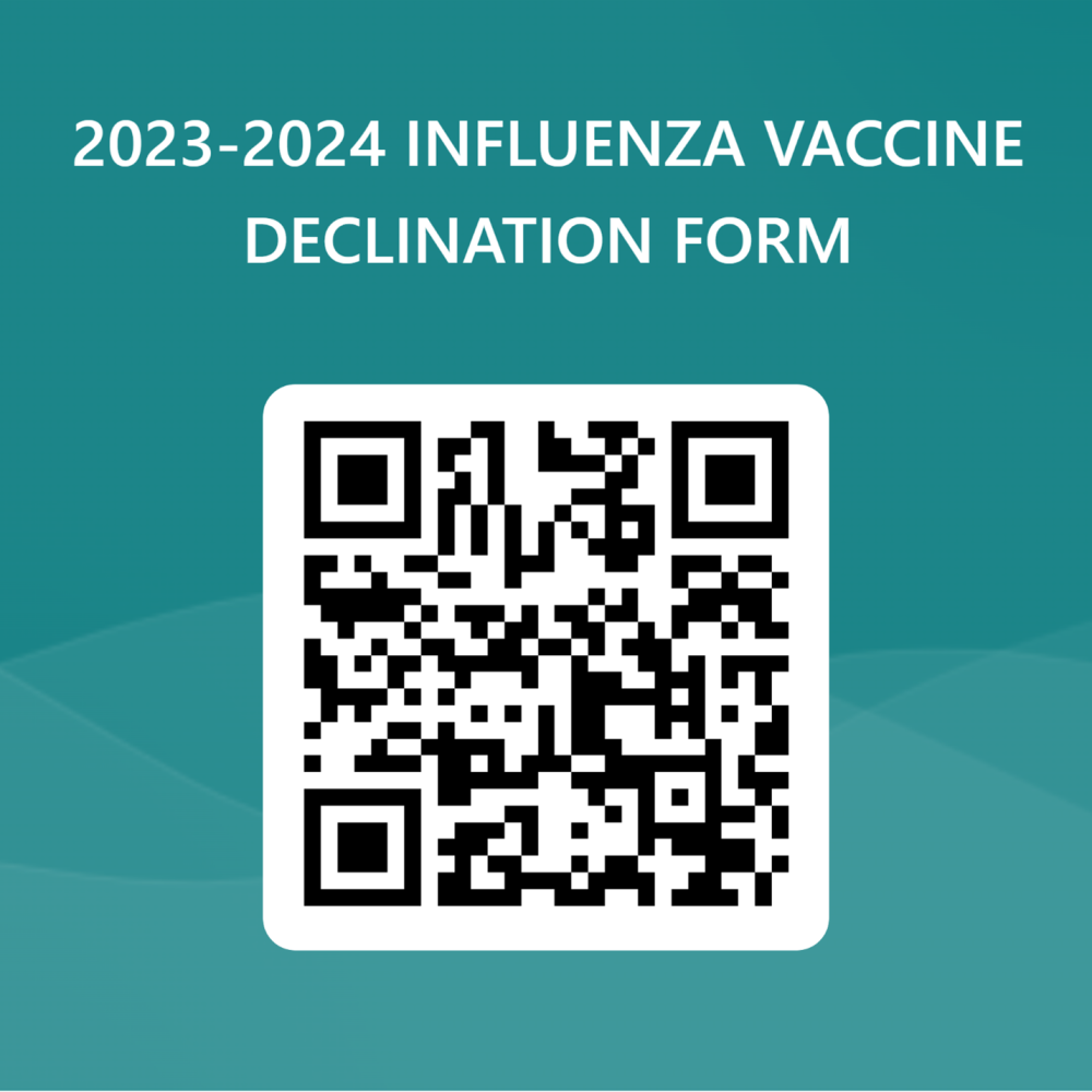 2023-2024 Flu Declination QR Code