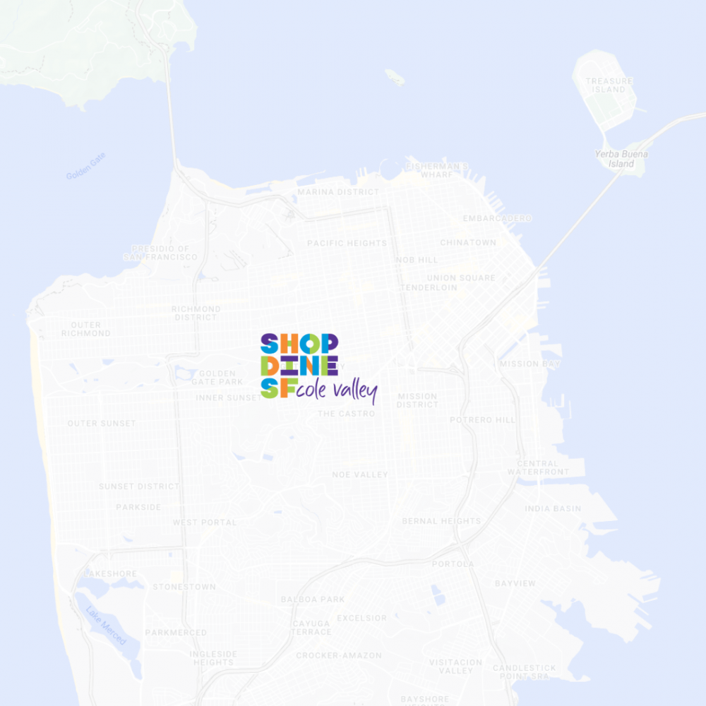 Map of SF with cole Valley