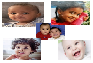 smiling faces of six kids