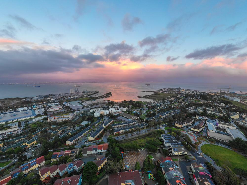 View of the Bayview neighborhood in San Francisco