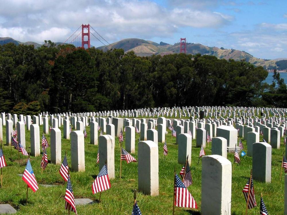 Presidio Memorial Day flags