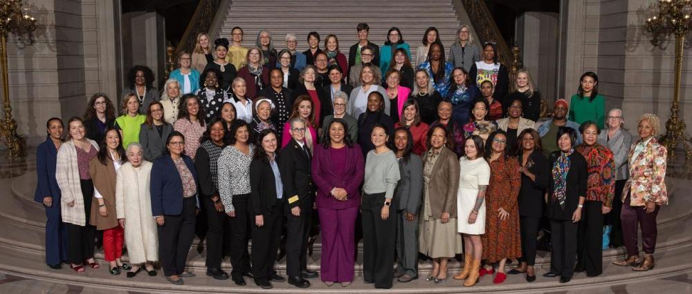 City Administrator Carmen Chu joins the Mayor and other female leaders of City departments to honor Women's History Month in March.  